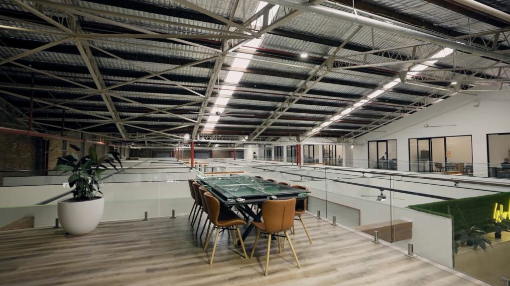 shared office breakout space