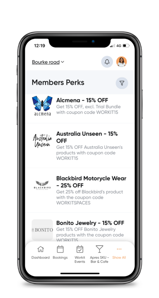 access member perks on mobile
